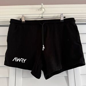 Awry 3” Inseam Black Shorts with Drawstring